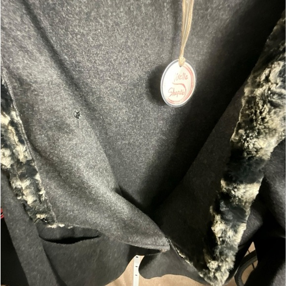 Giselle Shepatin Gray Wool Faux Fur Samantha Jacket - Picture 6 of 14